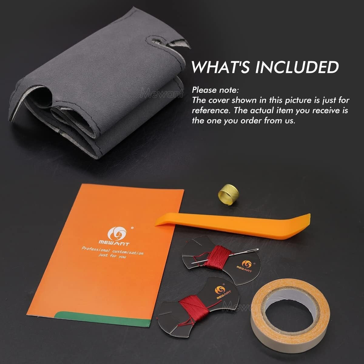 BMW M Sport Steering Wheel Cover - Black Genuine Leather with Stylish Stitching