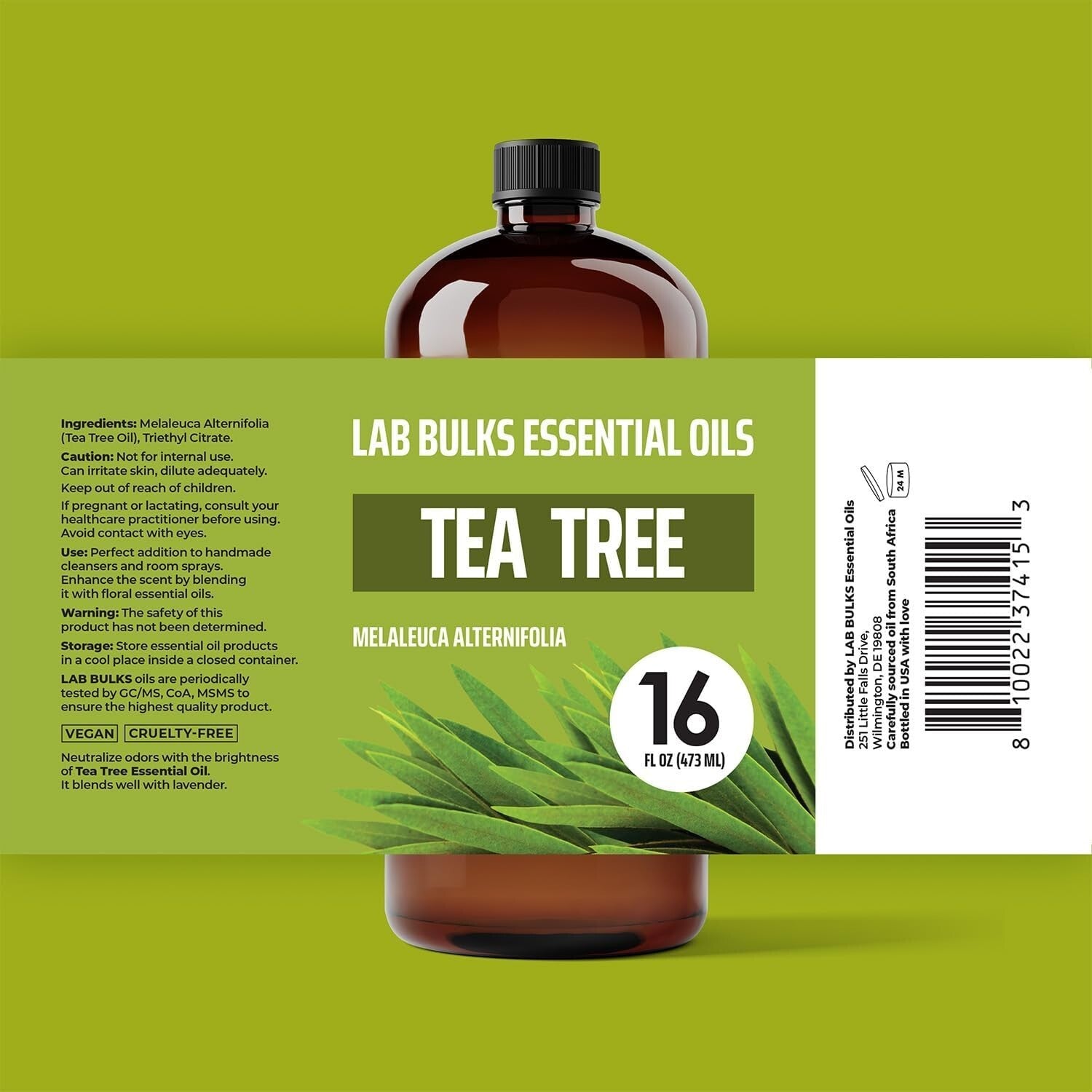Bulk Aromatherapy Tea Tree Essential Oil 16 oz - Perfect for Candles and Soaps