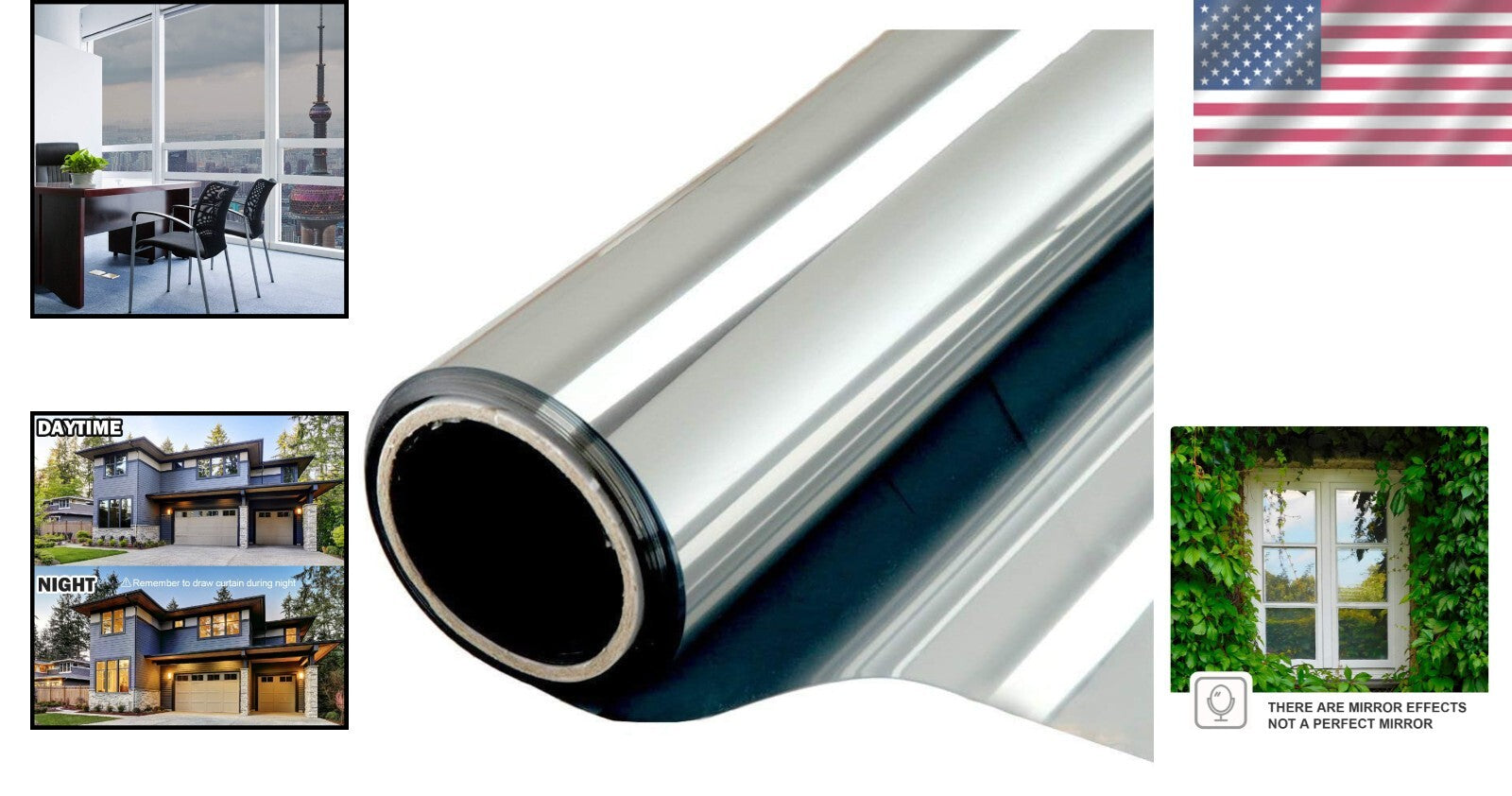 Advanced One Way Window Film with UV Protection - 35.4'' x 20' - Easy to Install