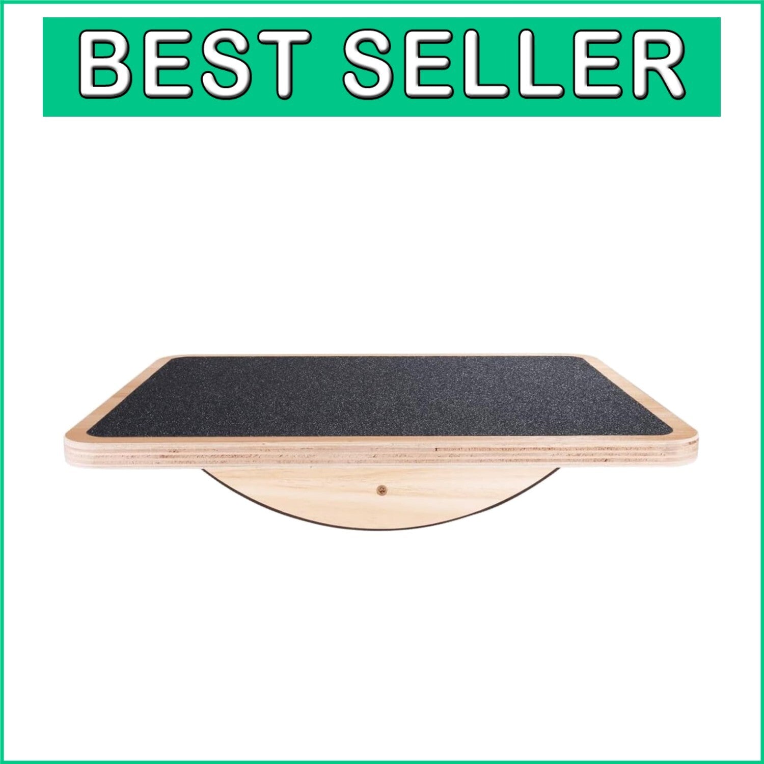 Eco-Friendly Wooden Balance Board for Core Strength - Slip-Resistant & Portable