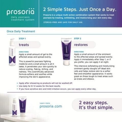 Dual Action Psoriasis Relief - 4 Bottles of Clinical Strength Exfoliating Care