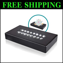 Load image into Gallery viewer, Sleek 16 LED Lighted Display Base for Showcasing Glass &amp; Acrylic Collectibles