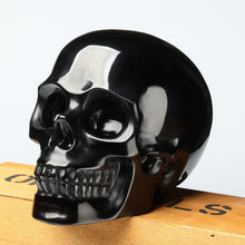 Load image into Gallery viewer, Gorgeous 5'' Black Obsidian Skull - Perfect for Halloween &amp; Year-Round Décor