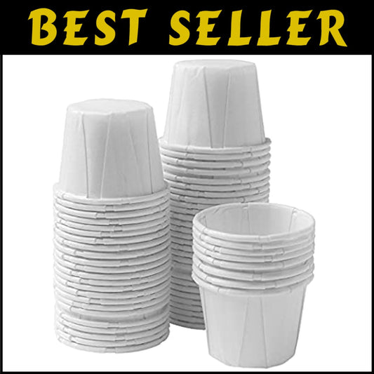 Strong Compostable Paper Souffle Cups [1/2 oz, 2500 Pack] for Home & Medical Use