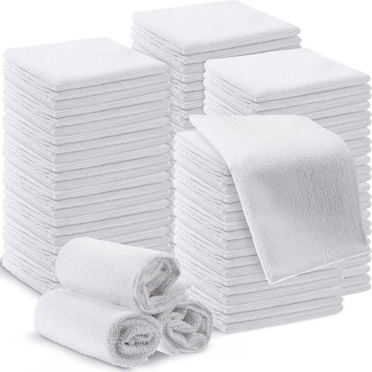 Bulk 200 Microfiber Cleaning Cloths, Lint-Free, 12x12 Inches for All Surfaces