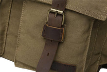 Load image into Gallery viewer, Vintage Military Leather Canvas Messenger Bag - Durable 13-Inch Laptop Carrier