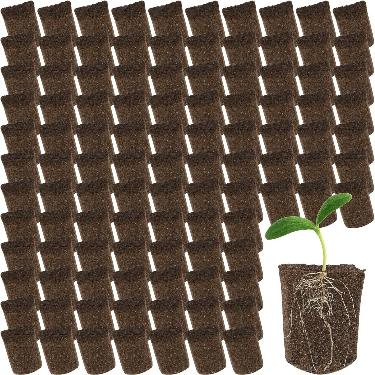 Rectangular Hydroponic Seed Starter Pods - 200 Peat Sponges for Optimal Growth
