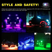 Load image into Gallery viewer, Wireless RGB LED Rock Light Set with App Control for Enhanced Vehicle Visibility