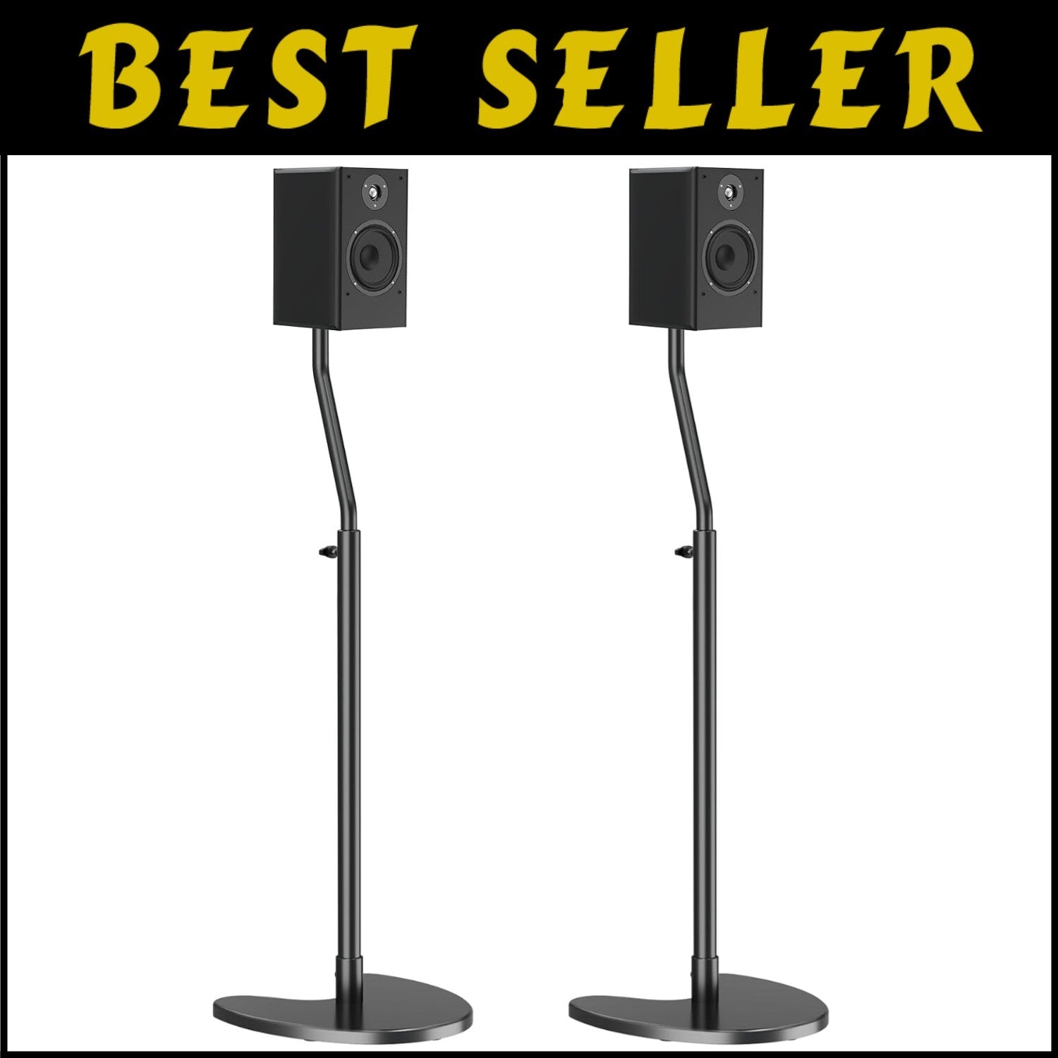 Height Adjustable Speaker Stands - Heavy Duty Floor Mounts with 11 LBS Capacity
