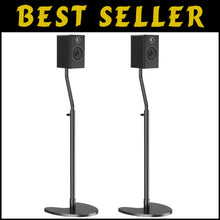 Load image into Gallery viewer, Height Adjustable Speaker Stands - Heavy Duty Floor Mounts with 11 LBS Capacity