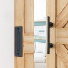 Load image into Gallery viewer, 7ft Heavy Duty Sliding Barn Door Hardware Kit with Industrial-Style Pull Handle