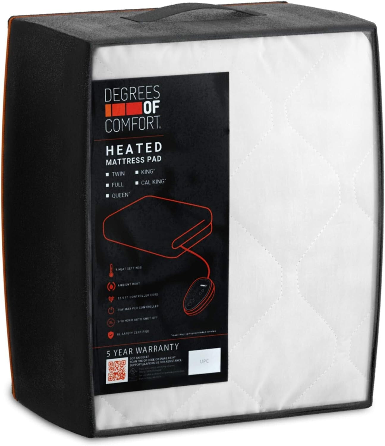 Electric Bed Warmer - Twin XL Heated Mattress Pad with 5 Heat Settings & Safety