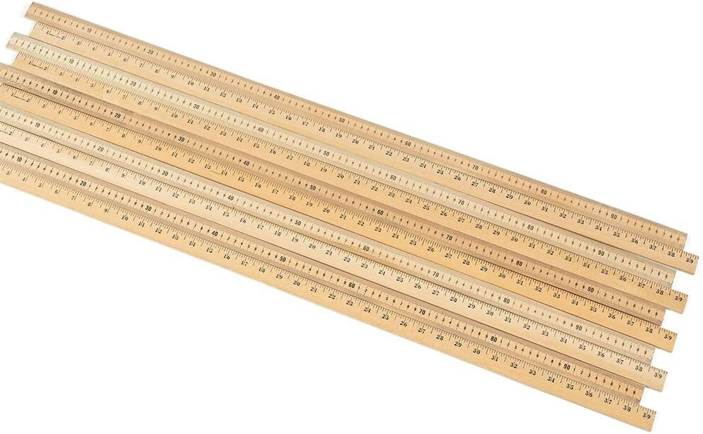 Economy Pack of 10 Yardsticks with Dual Scales - Perfect for Classroom & Home
