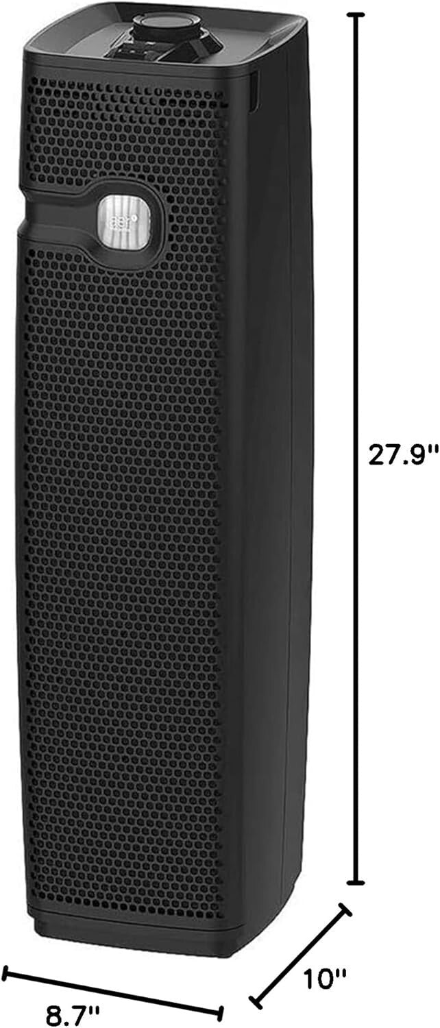 Elegant Tower HEPA Air Purifier with Visipure Filter - 2 Micron Dust Capture