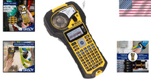 Load image into Gallery viewer, Compact Yellow/Black Label Printer with Adjustable Font &amp; Quick Start Guide