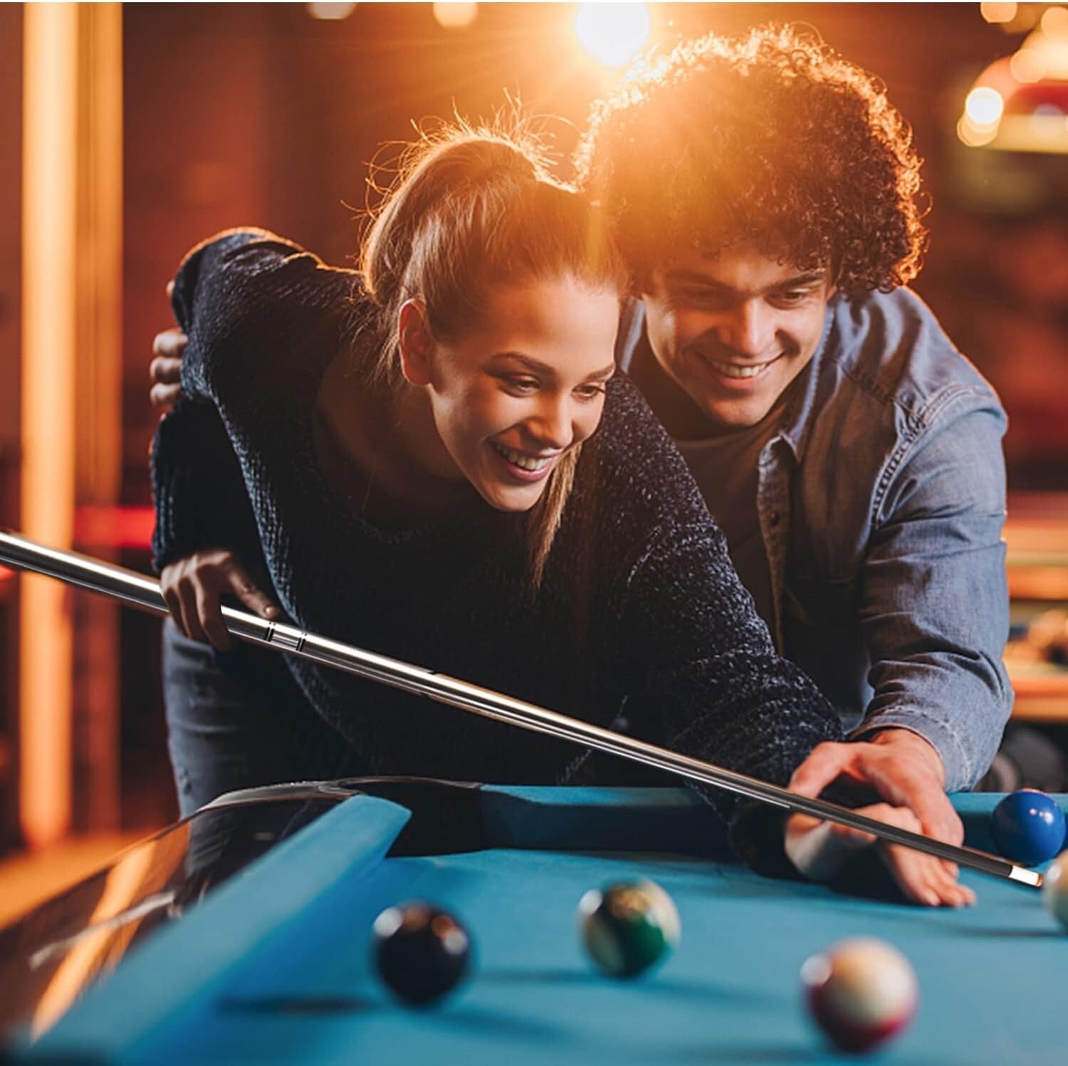 Stylish 58" Titanium and Fiberglass Billiards Cue - 12.7 mm Tip, Various Weights