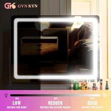Load image into Gallery viewer, Professional LED Vanity Mirror with 10X Magnification &amp; Adjustable Brightness