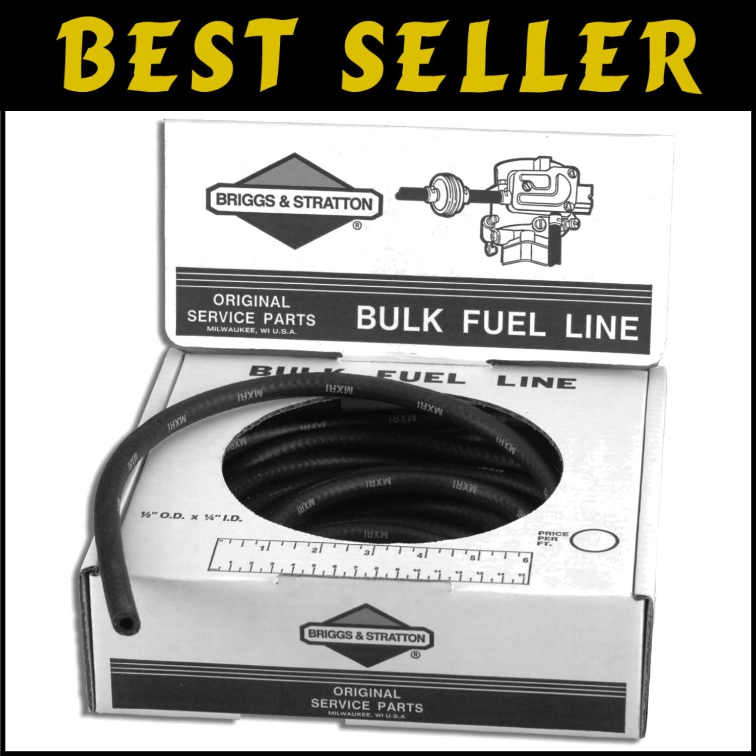 Versatile 25-Foot Fuel Line Hose - 0.44" Diameter for Home and Auto Projects