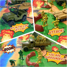 Load image into Gallery viewer, Ultimate Army Men Action Set - 120 PCS Toys Including Tanks, Helicopter, Jeep