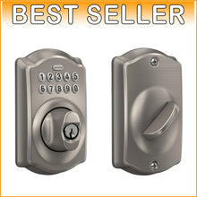 Load image into Gallery viewer, BE365 V CAM 619 Keyless Electronic Entry Lock in Satin Nickel for Home Security