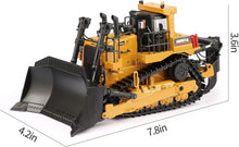 Load image into Gallery viewer, 1/50 Scale Diecast Metal Bulldozer Toy with Adjustable Blade for Kids