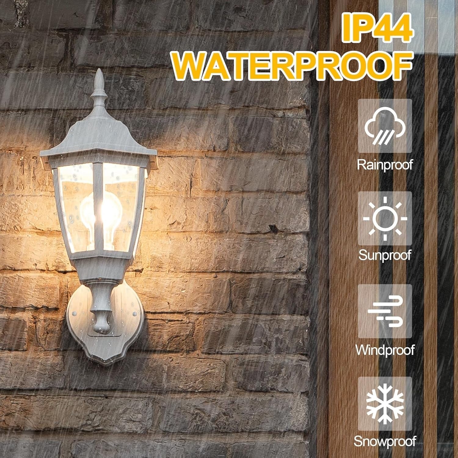 2-Pack LED Outdoor Wall Lights with Dusk to Dawn Sensor – Modern Home Solution