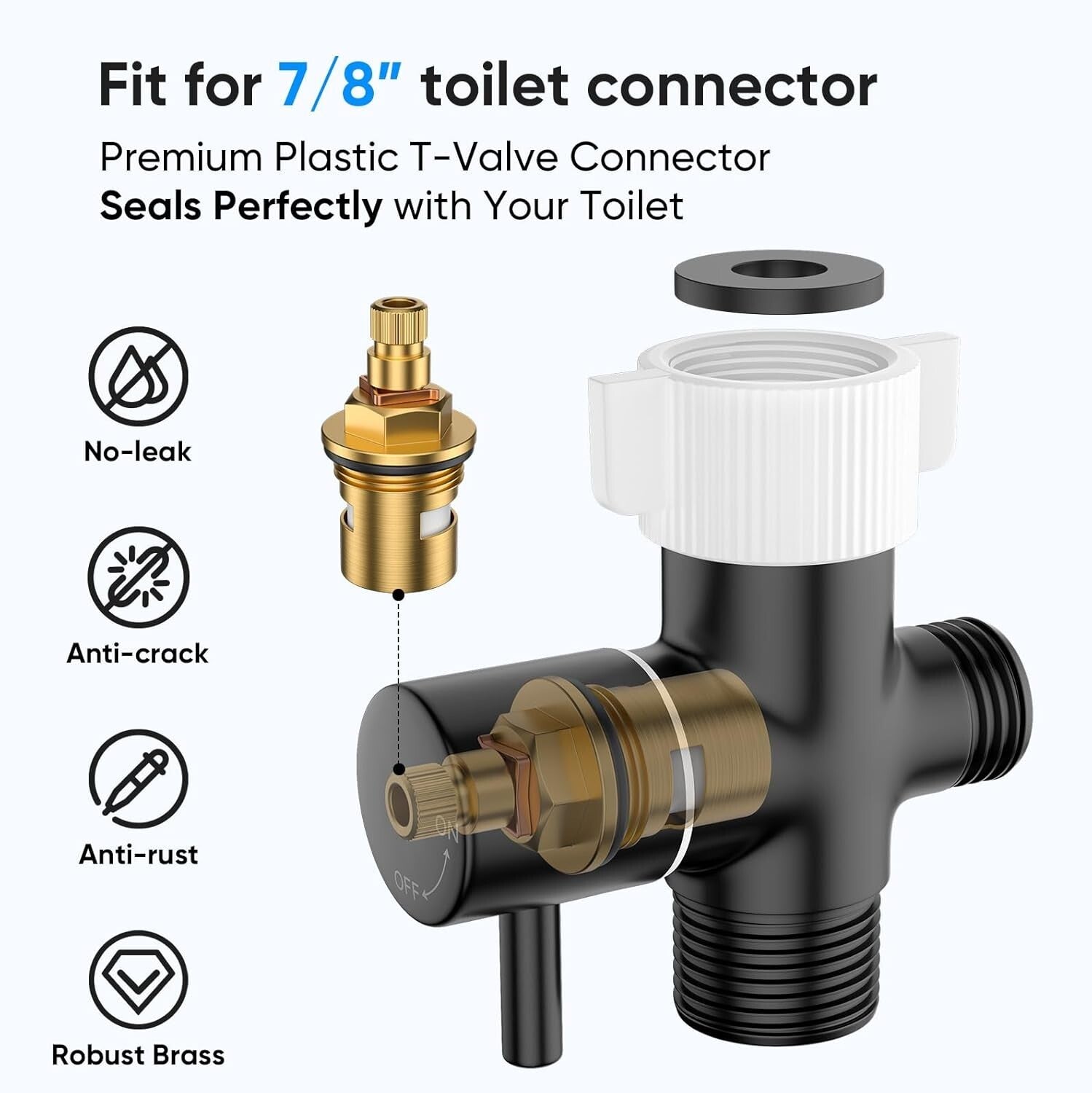 Matte Black Handheld Bidet Sprayer Set - Adjustable Pressure, 2 Pack Bundle