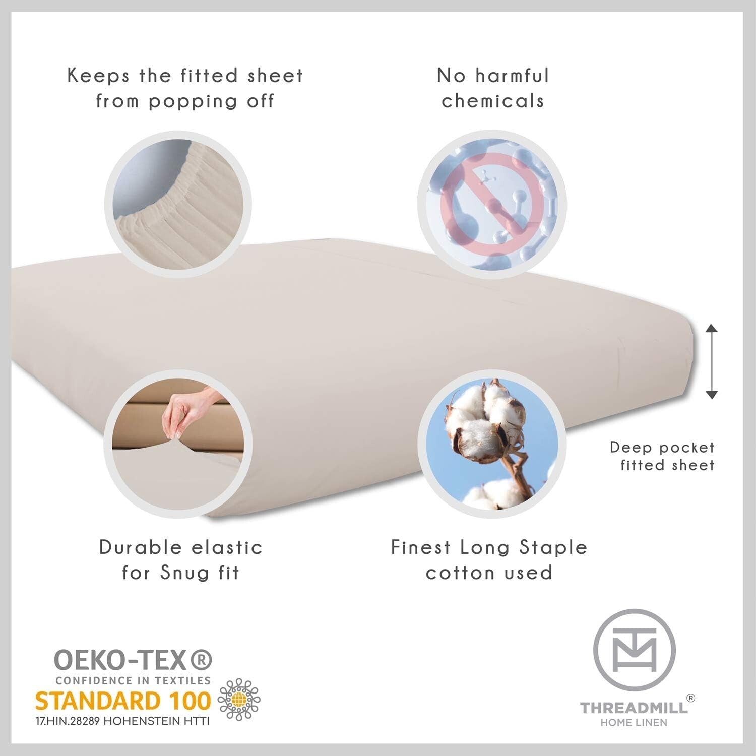 Lightweight King Bed Sheets Set | 300 Thread Count | Breathable Cotton Comfort