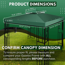 Load image into Gallery viewer, Double Tier 10x10 Gazebo Replacement Canopy - Water-Resistant &amp; Easy Setup