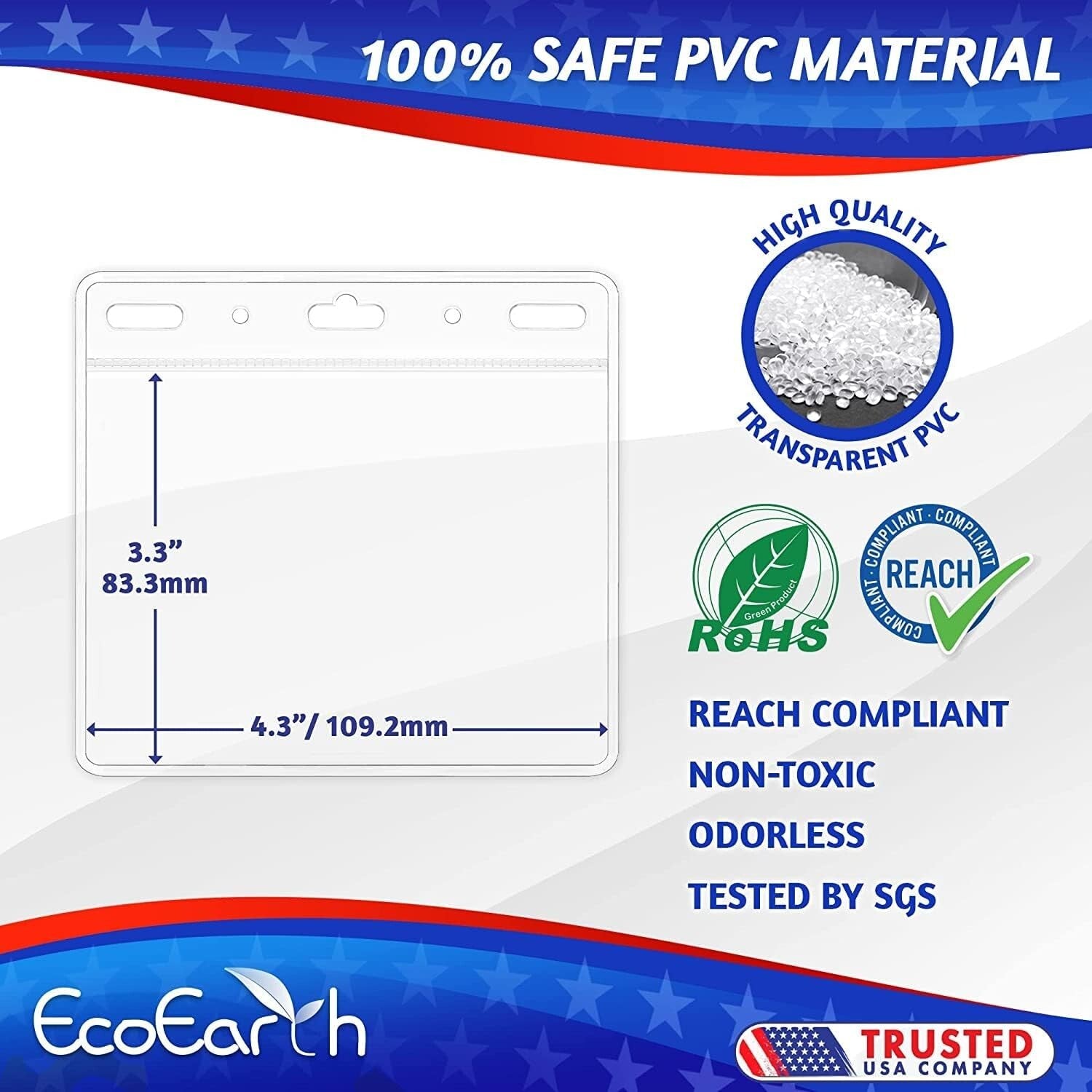 Large 1000 Pack Horizontal Card Protectors - Secure 4x3 ID Holder Pouches