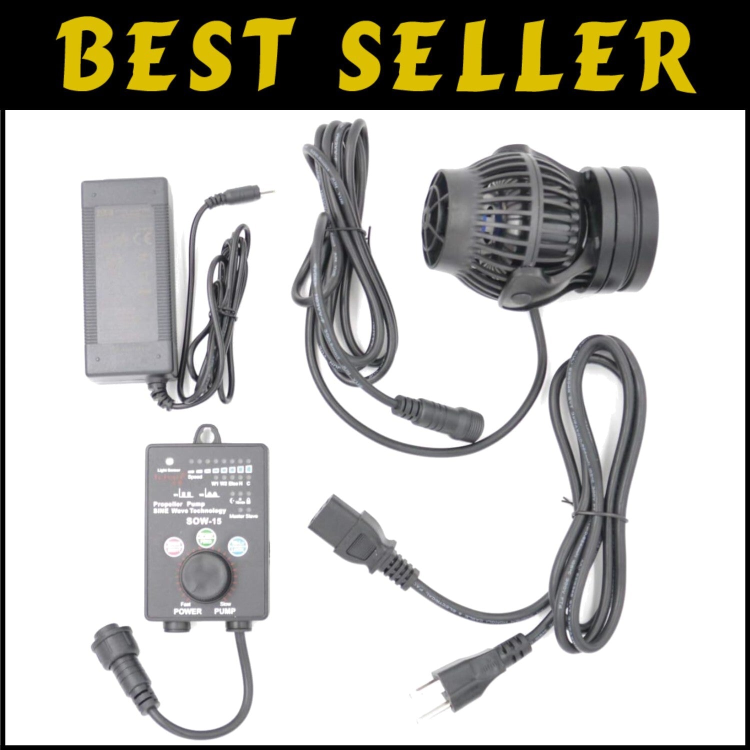 SOW-15 Aquarium Flow Pump with User-Friendly Controller & Silent Operation