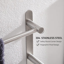 Load image into Gallery viewer, Brushed Nickel 3-Tier Stainless Steel Ladder Towel Rack for Modern Bathrooms