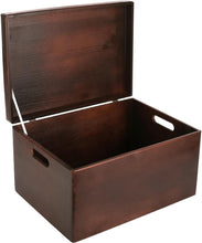 Load image into Gallery viewer, Versatile Large Pine Wood Keepsake Chest with Hinged Lid - Ideal Gift Storage