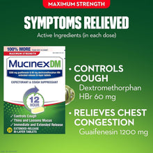 Load image into Gallery viewer, DM 12 Hour Cough &amp; Chest Congestion Relief Tablets - 1200mg Guaifenesin Duo