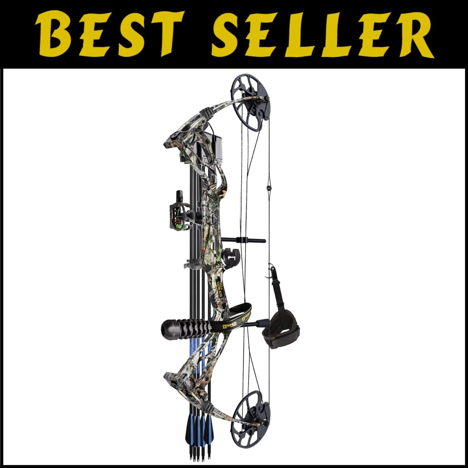 Pro Archery Package: Camo Compound Bow with Draw Length 18-31” & Accessories