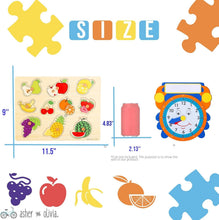 Load image into Gallery viewer, Engaging 7-Piece Toddler Puzzle Set with Clock - Enhance Learning Through Play!