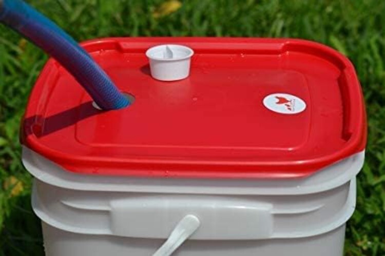 5 Gallon BPA-Free Chicken Waterer Set with 4 Horizontal Nipples - Corner Design