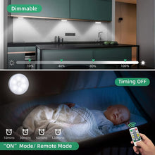 Load image into Gallery viewer, 6-Pack Wireless Motion Sensor LED Puck Lights with Remote - 3 Color Temperatures