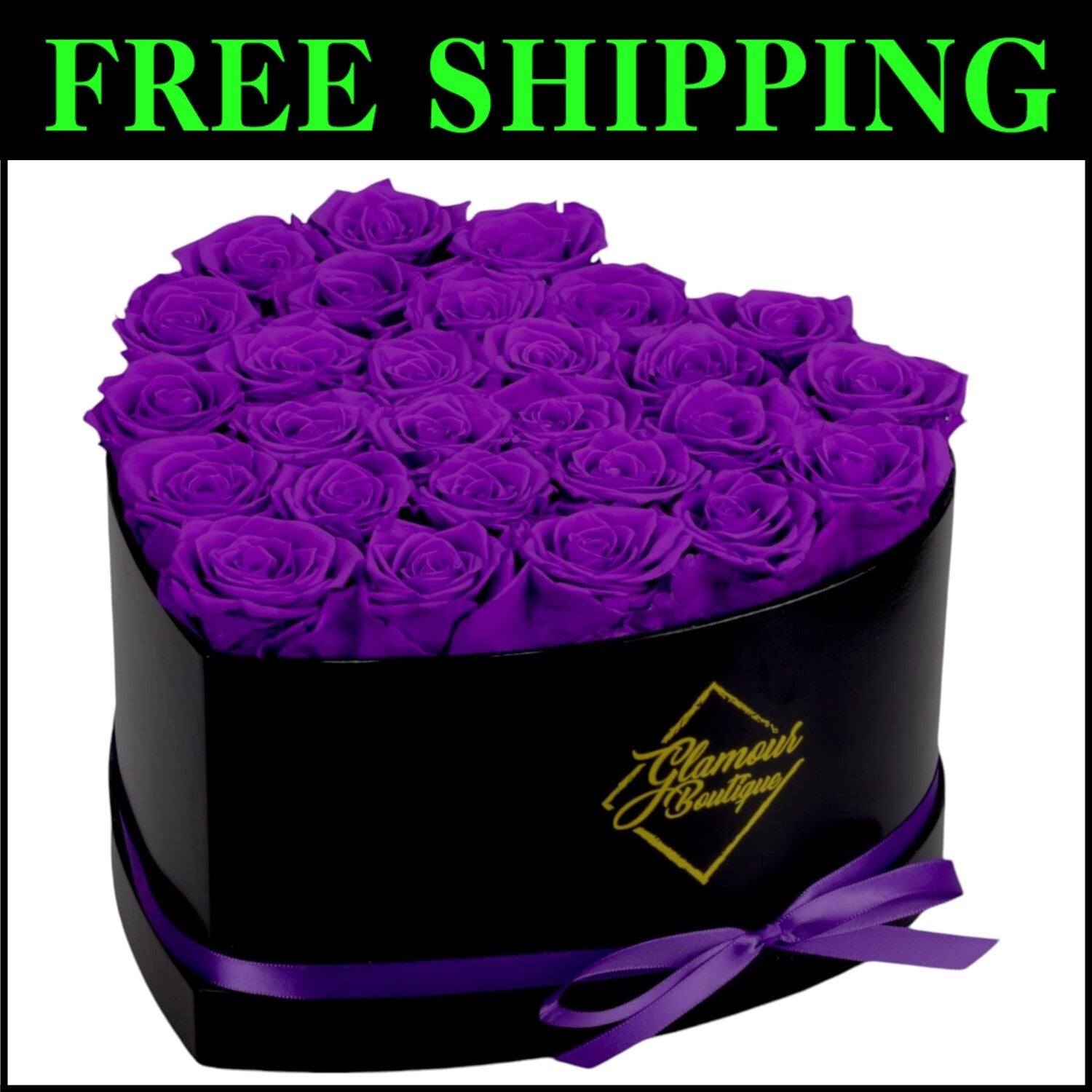 Charming 27 Flower Heart Box - Luxurious Preserved Roses Gift for Loved Ones
