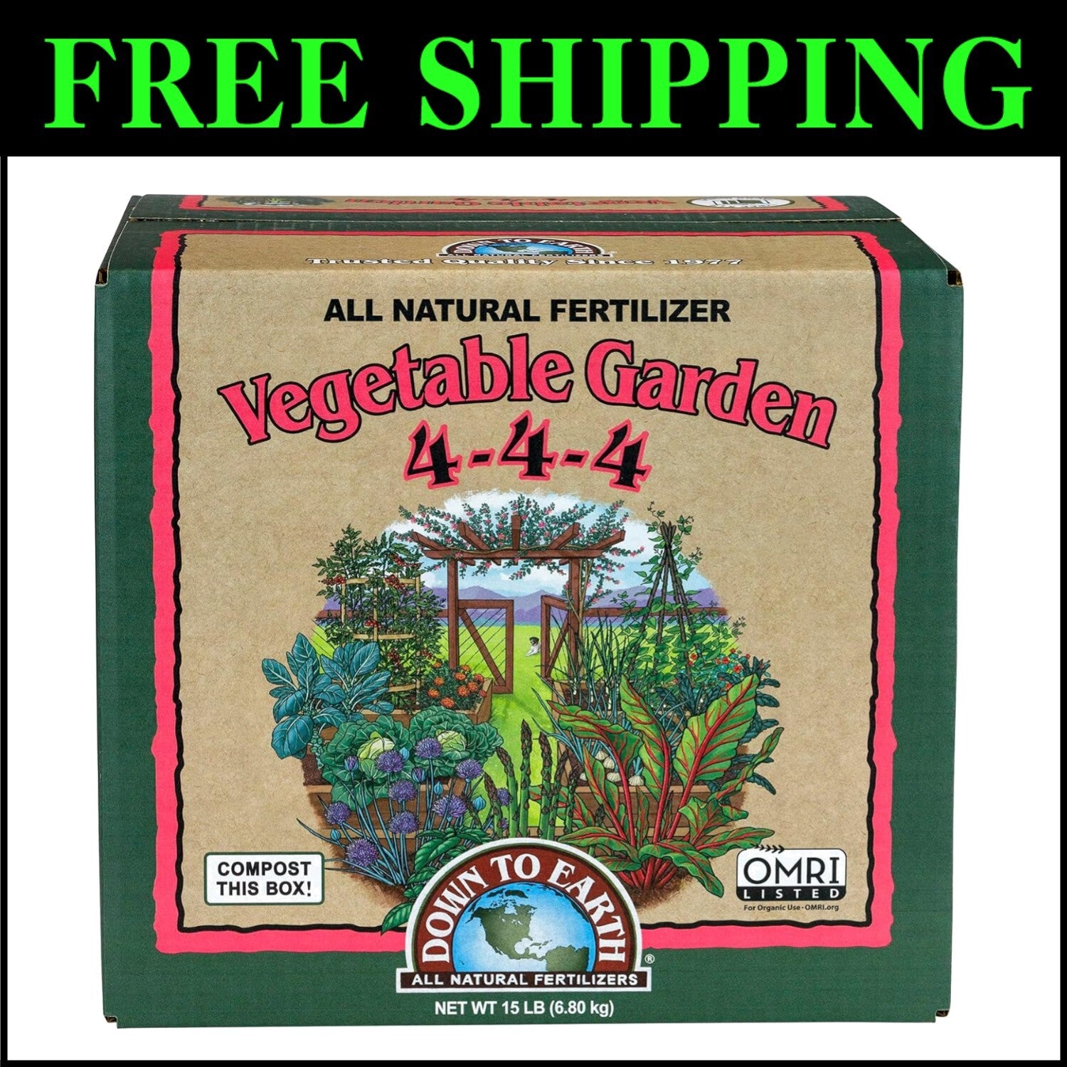 Nutrient-Rich Organic Fertilizer Mix 4-4-4 - Ideal for Vegetables & Herbs