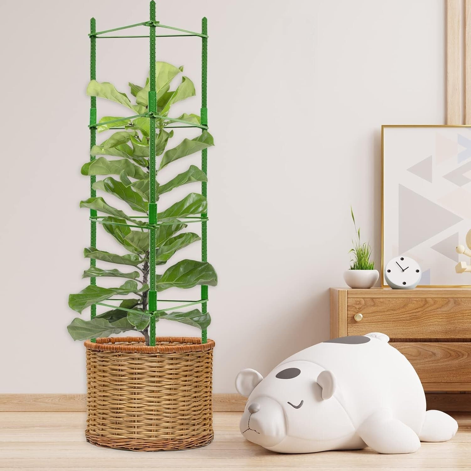 Premium 8-Piece Triangular Tomato Cages - Adjustable & Sturdy Plant Support