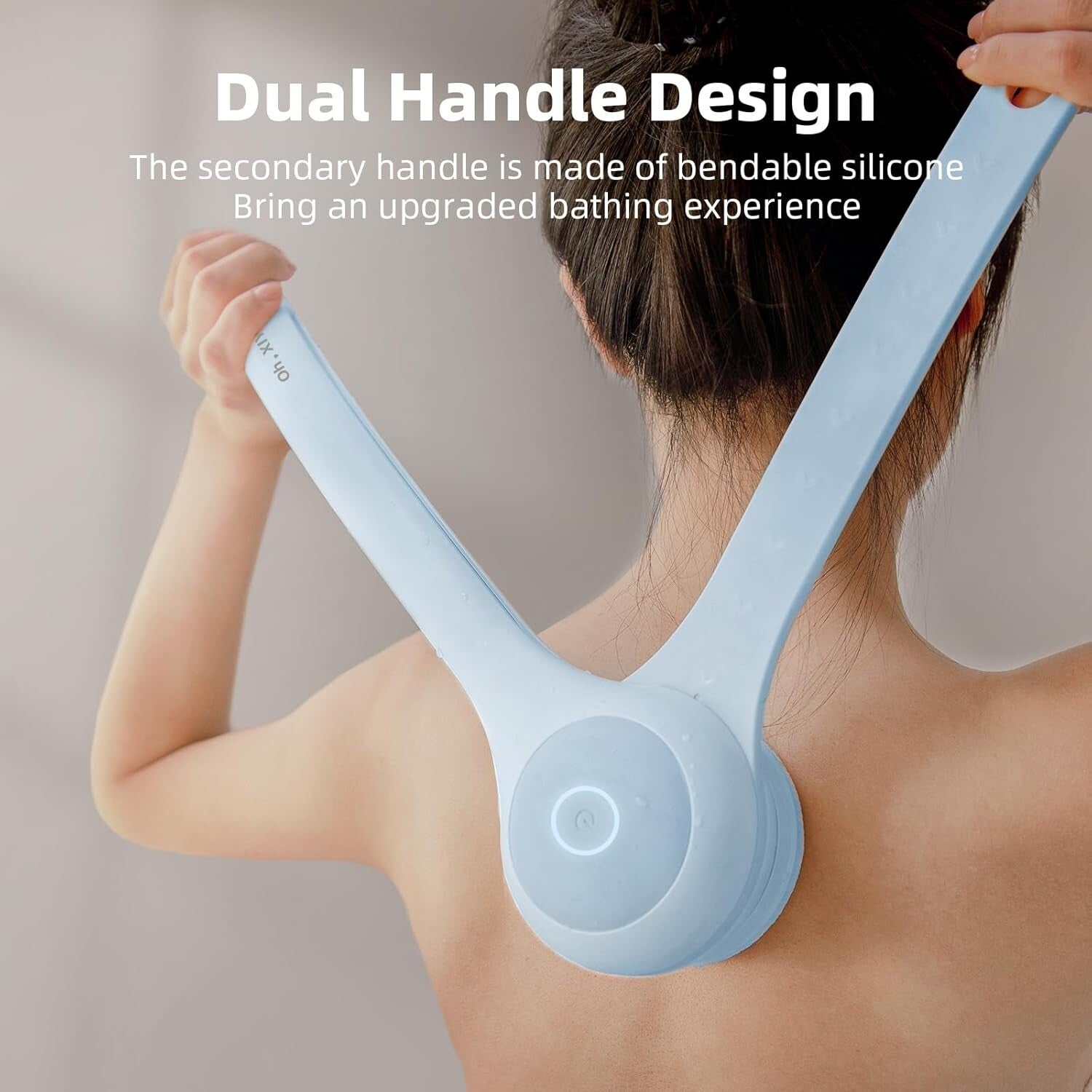 Electric Back Scrubber with Interchangeable Heads - 2 Speed Options for All Skin