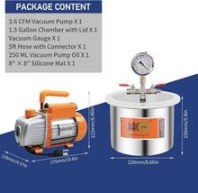 Load image into Gallery viewer, Professional-Grade Vacuum Chamber - 1.5 Gallon with High Flow Pump for Crafting