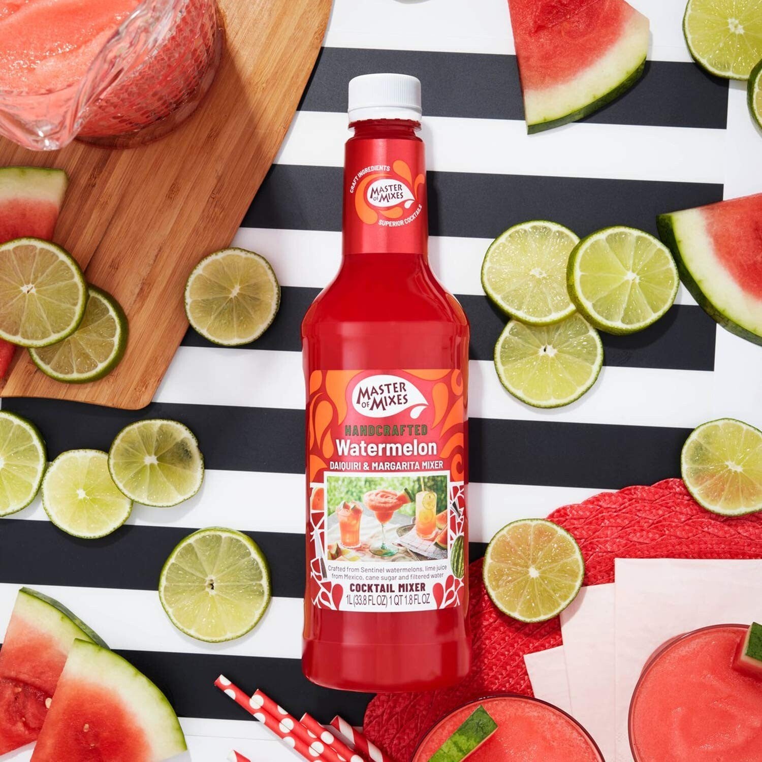 Diverse Margarita/Daiquiri Mix Variety - 6 Ready Bottles + Salt Tub for Parties