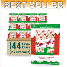 Load image into Gallery viewer, Classic Peppermint Candy Canes - 144 Individually Wrapped Festive Treats