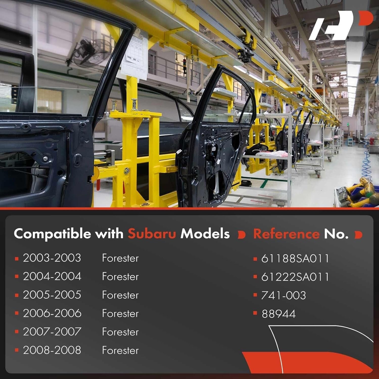 Easy-Install Power Window Regulator with Motor for Subaru Forester 2003-2008