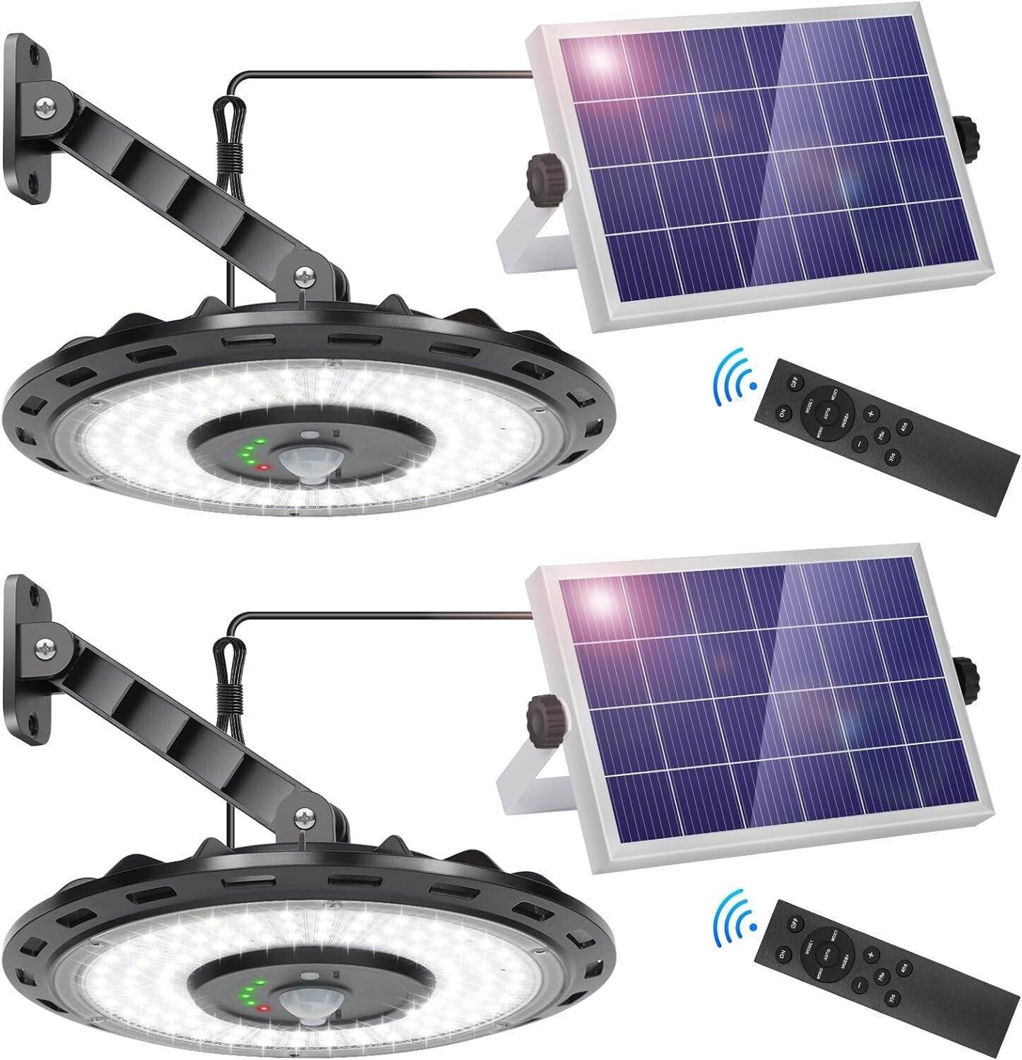 All-Weather 3000 Lumens Solar Lights for Indoor & Outdoor Use - 5 Lighting Modes