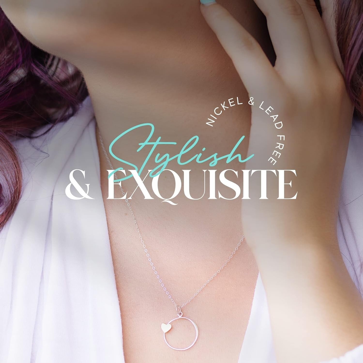 Handmade Silver Circle Charm Necklace with Bronze Heart – Perfect Gift for Da...