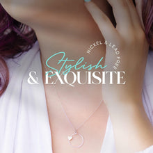 Load image into Gallery viewer, Handmade Silver Circle Charm Necklace with Bronze Heart – Perfect Gift for Da...