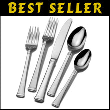 Load image into Gallery viewer, Timeless Harmony 65-Piece Flatware Set - Polished Stainless Steel Silverware